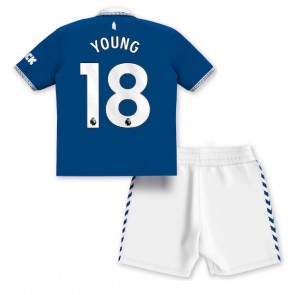 Maillot de foot Everton Ashley Young #18 Domicile enfant 2023-24 Manches Courte (+ pantalon court)